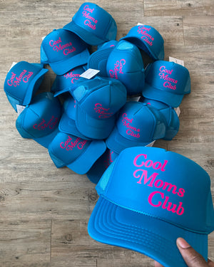 “Cool Moms Club” Trucker Hat - Turquoise